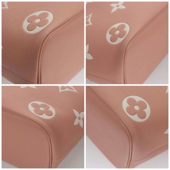 LOUIS VUITTON Monogram Empreinte Giant Neverfull MM Bag Pink M46329 Auth am7504A - Picture 14 of 16